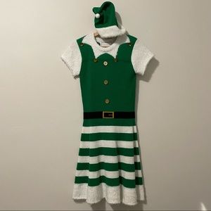 Ugly Christmas Elf Sweater Dress